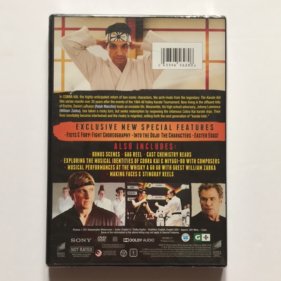Cobra Kai Seasons 1 & 2 DVD with bonus content - Picture 2 of 2